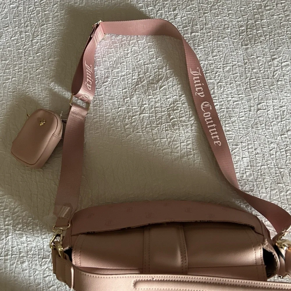 Pink Juicy Couture Handbag Satchel/Top‎ Handle Bag Coin Purse And Shoulder Strap